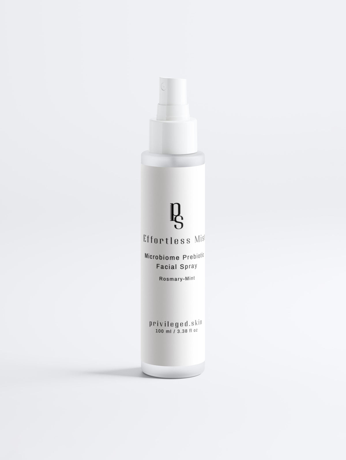 Effortless Mist Gesichtsspray mit Rosmarin-Minze – feuchtigkeitsspendend, prebiotisch, luxuriöses Hautpflege-Spray für Glow. Effortless Mist prebiotic face mist with rosemary mint. Hydrating, luxury skincare spray for radiant, refreshed skin.